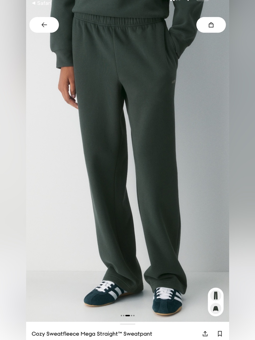 Cozy Sweatfleece Mega Straight Sweatpant Mineral green small tall
